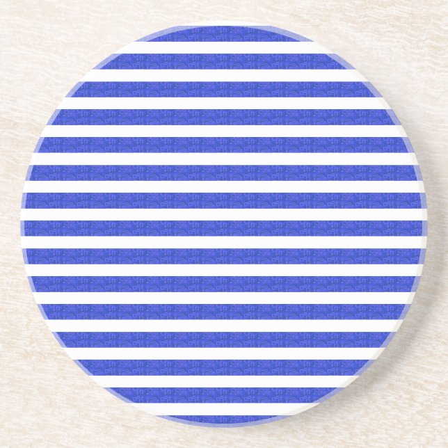 Porta-copos Chic Blue Geometric Stripes (Frente)