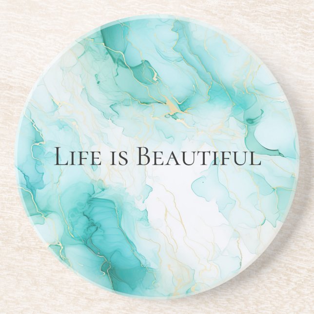 Porta-copos Chic Mint Branco Bela Noite de Ouro (Frente)