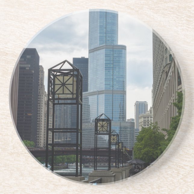 Porta-copos Chicago River Walk (Frente)