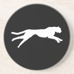 Porta-copos Chita de arte gráfica branca