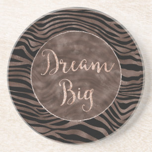 Porta-copos Chocolate Castanho Negro Zebra Blush Sonho de Leve