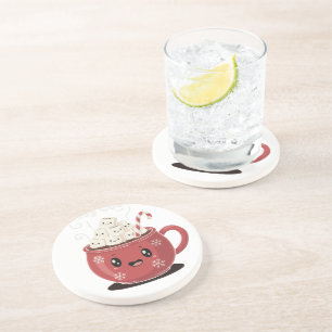 Porta-copos Chocolate Quente Aconchegante Fofo Kawaii Natal