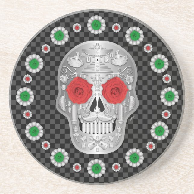 Porta-copos Chrome Calavera (Natal)  (Frente)