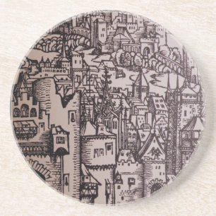 Porta-copos Cidade de fantasia medieval