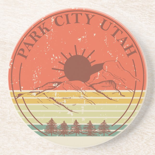 Porta-copos Cidade de Park, Utah, vintage (Frente)
