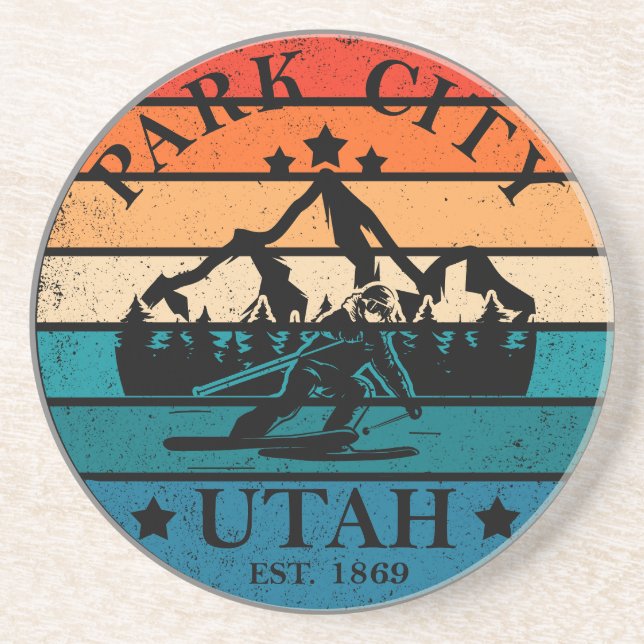 Porta-copos Cidade de Park, Utah, vintage (Frente)