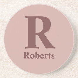 Porta-copos Cinnamon Rosa inicial/nome/família