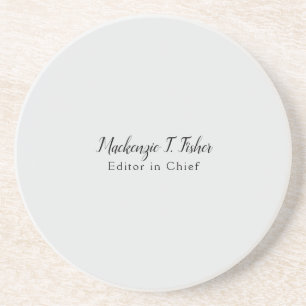 Porta-copos Cinza Simples Elegante De Caligrafia Clássica