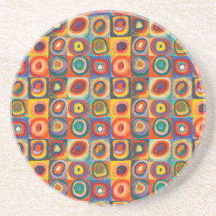 Porta-copos Círculos Concentrados Quadrados de Kandinsky