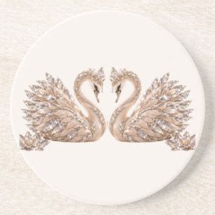 Porta-copos Cisne de Cristal Luxuoso