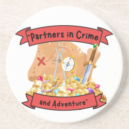 Porta-copos citação do mapa pirata