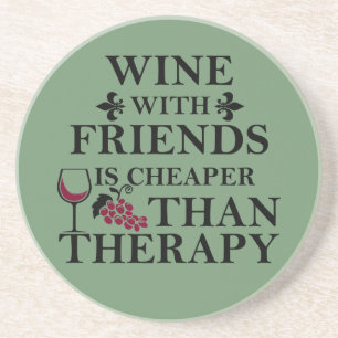 Porta-copos citação engraçada de vinho para amigos