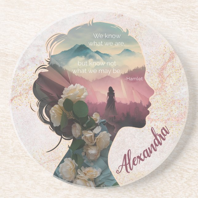 Porta-copos Citação Inspirativa de Manutenção Moderna e Elegan (Frente)