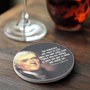 Porta-copos Citações de Thomas Jefferson no socialismo