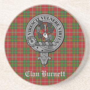 Porta-copos Clan Burnett Crest Crachá & Tartan