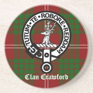 Porta-copos Clan Crawford Crest Tartan