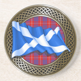 Porta-copos Clan Hamilton Tartan Knot & Flag