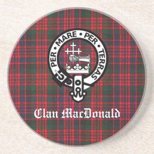 Porta-copos Clan MacDonald Crest e Modern Tartan
