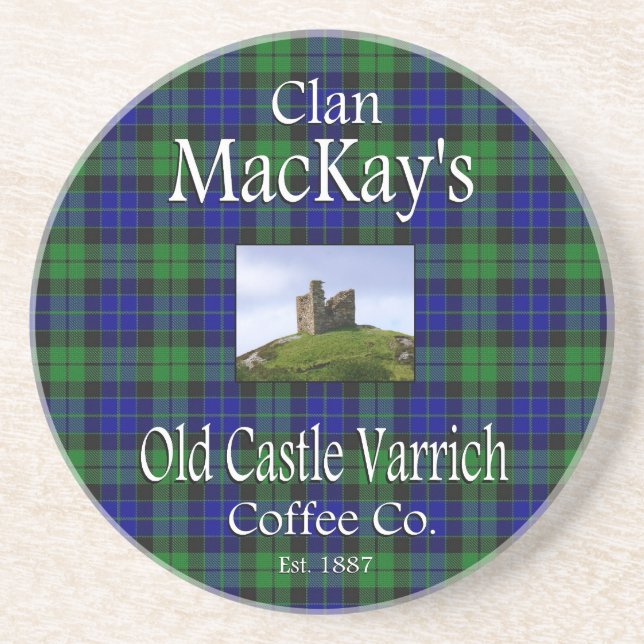 Porta-copos Clan MacKay's Old Castle Varrich Coffee Co. (Frente)