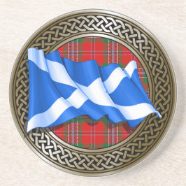 Porta-copos Clan MacLean Tartan Knot & Flag