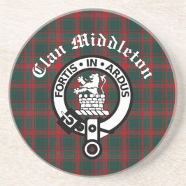Porta-copos Clan Middleton Crest Crachá e Tartan