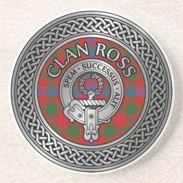 Porta-copos Clan Ross Crest & Tartan Knot