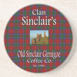 Porta-copos Clan Sinclair, o velho Sinclair Girnigoe Coffee Co