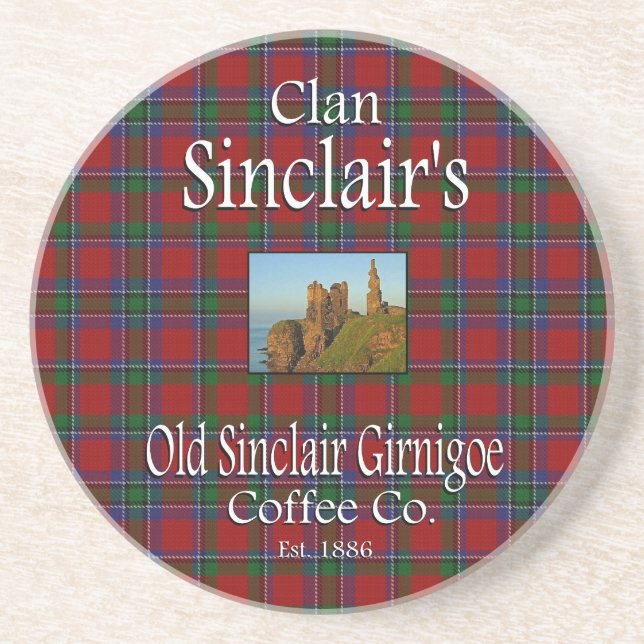Porta-copos Clan Sinclair's Old Sinclair Girnigoe Coffee Co. (Frente)
