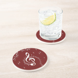 Porta-copos Climactic G Clef Music Red