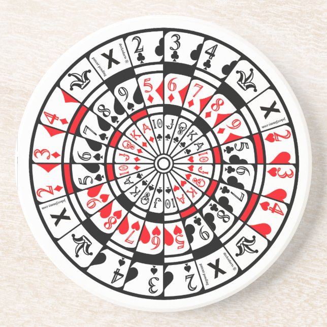 Porta-copos Coaster Dartboard Card Design (Frente)