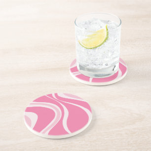 Porta-copos Coaster Ondas Rosa