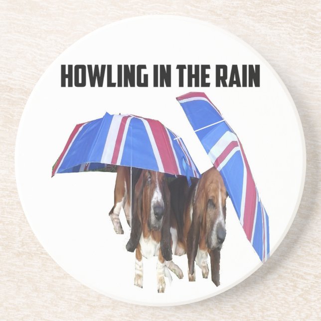 Porta-copos CoasterHowling Na Chuva (Frente)