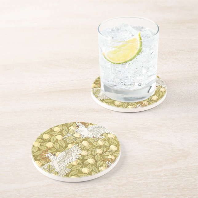 Porta-copos Cockatoas e limões (Lateral)