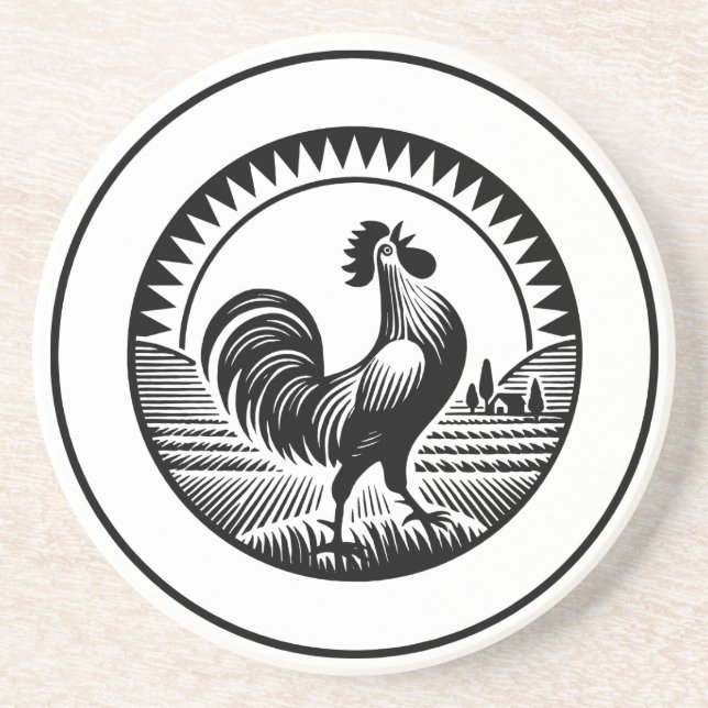 Porta-copos Cockerel de Corte (Frente)