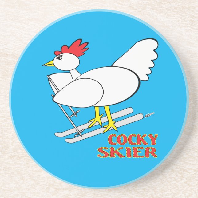 Porta-copos Cocky Skier (Frente)