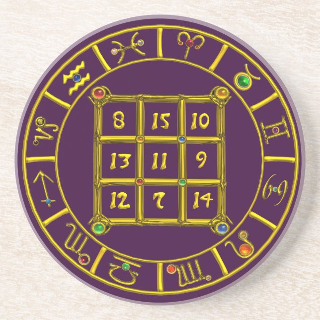 Porta-copos CÓDIGO ASTRAL / MAGIC SQUARE 33,roxo (Frente)