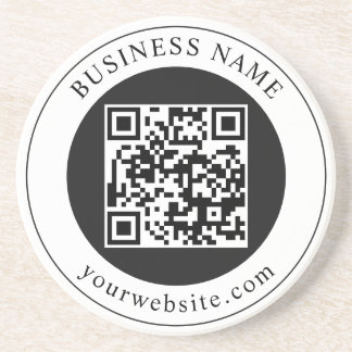 Porta-copos Código QR com Nome da Empresa Editável