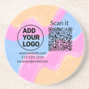 Porta-copos Código QR minimalista simples adicionar logotipo n