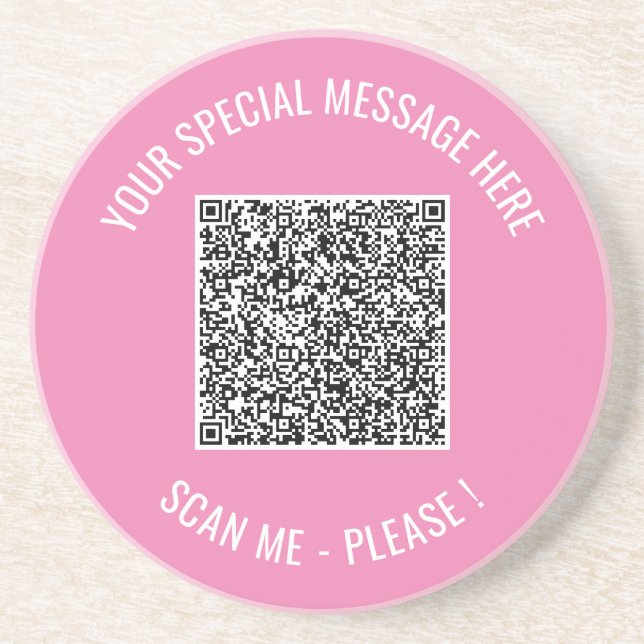 Porta-copos Código QR Seu Presente de Mensagem Especial Surpre (Frente)