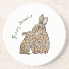 Porta-copos Coelhos engraçados. desenho do lápis