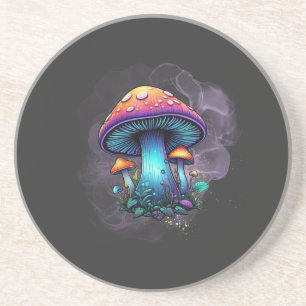 Porta-copos Cogumelo Azul e Púrpura com Cintura Espartosa