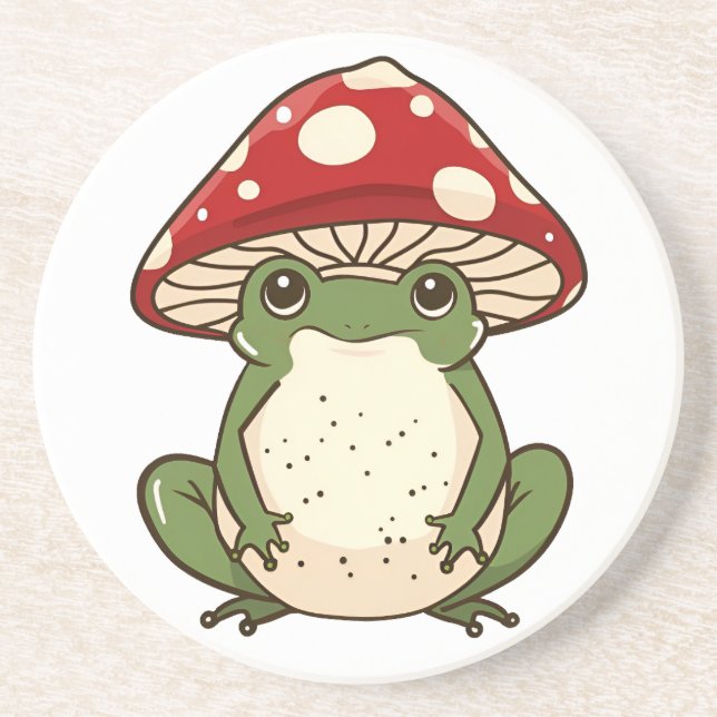 Porta-copos cogumelo-do-sapo-bobo (Frente)