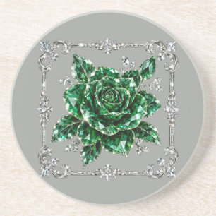 Porta-copos Coleção Flor de Cristal Esmeralda Real