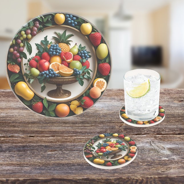 Porta-copos Colheita Halo Round Sandstone (Criador carregado)