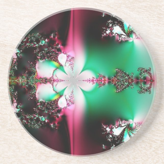 Porta-copos Colírio Verde e Rosa (Frente)