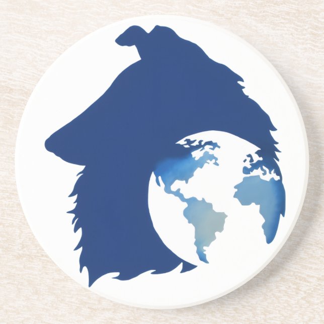 Porta-copos ColliesWithoutBorder logo (Frente)