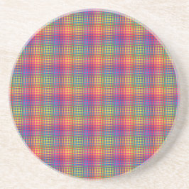 Porta-copos Colorful Checker Abstract Pattern