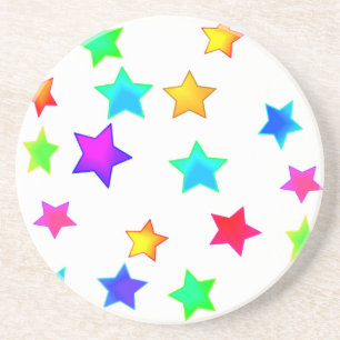 porta copos colorida de estrelas