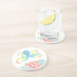 Porta copos Colorida de Octopus Sandstone