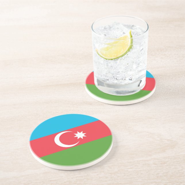Porta copos com Bandeira do Azerbaijão (Lateral)